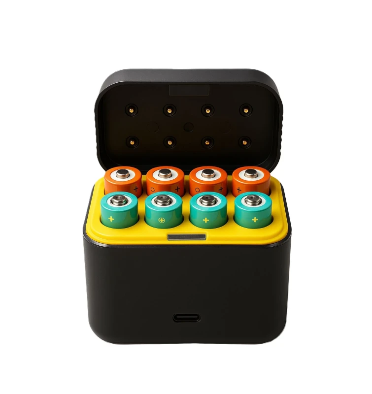 CH-08 PowerPods AA & AAA Batteries with Charging Case - Black