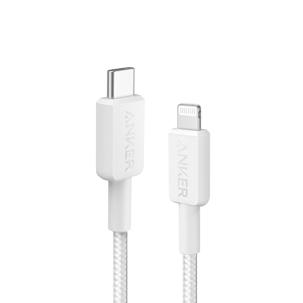 Anker USB-C to Lightning Cable 3FT Braided - A81B5H21 - White