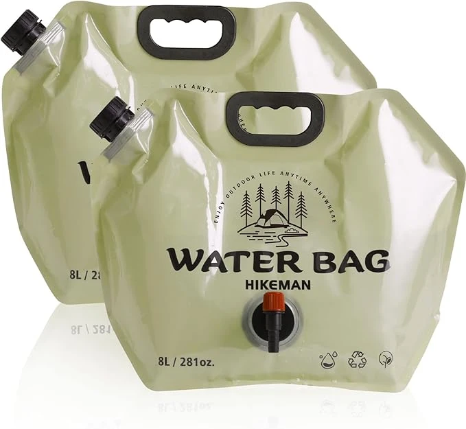 Portable Water Container Bag With Spigot Folding 8L