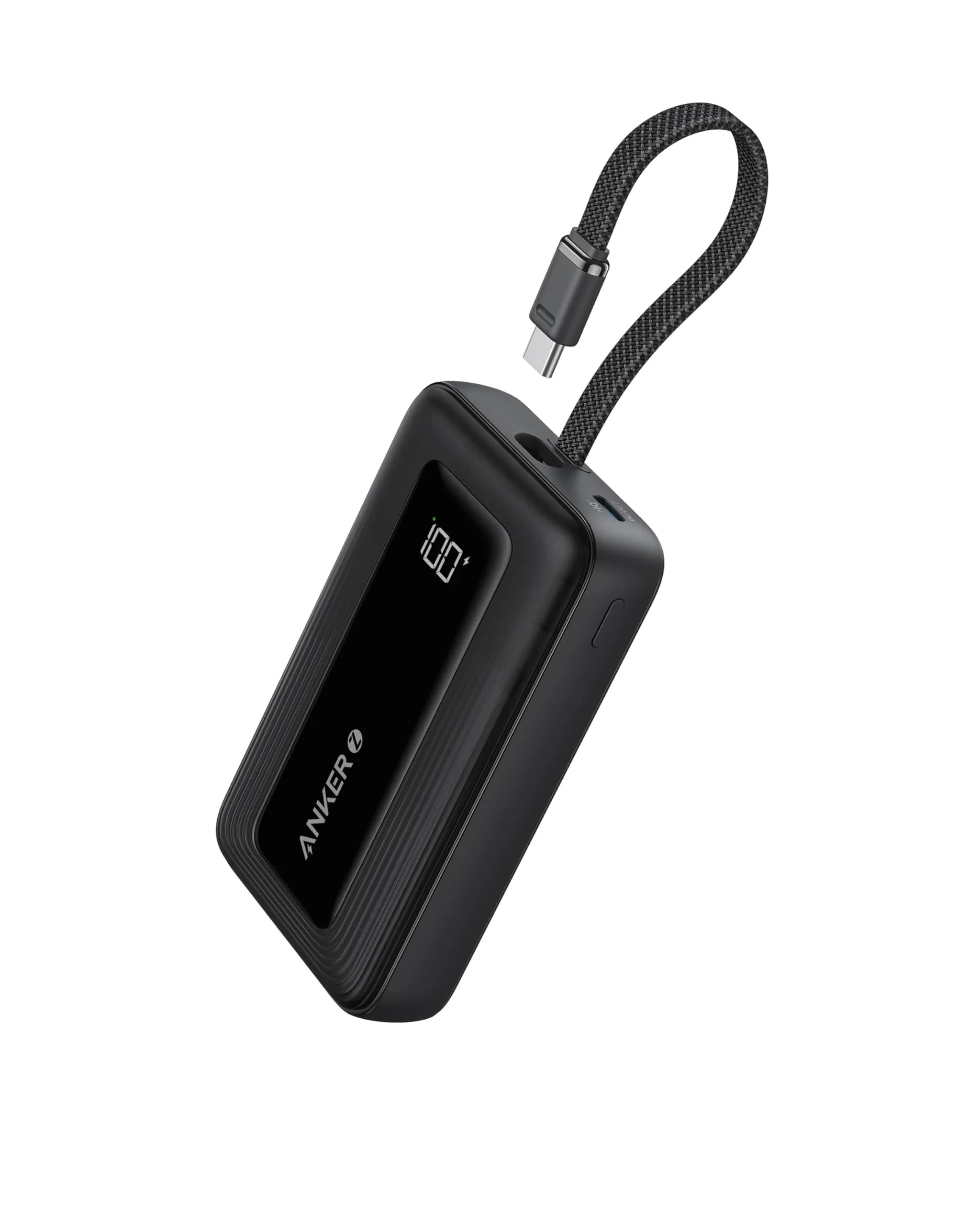 Anker Zolo Power Bank 10K 30W Built-in USB-C Cable (A1688H11) Black