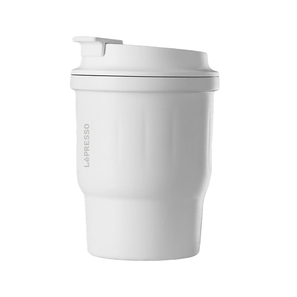 Lepresso Thermo Brew Insulated Tumbler / 450ml / Keeps Drinks Hot & Cold - White
