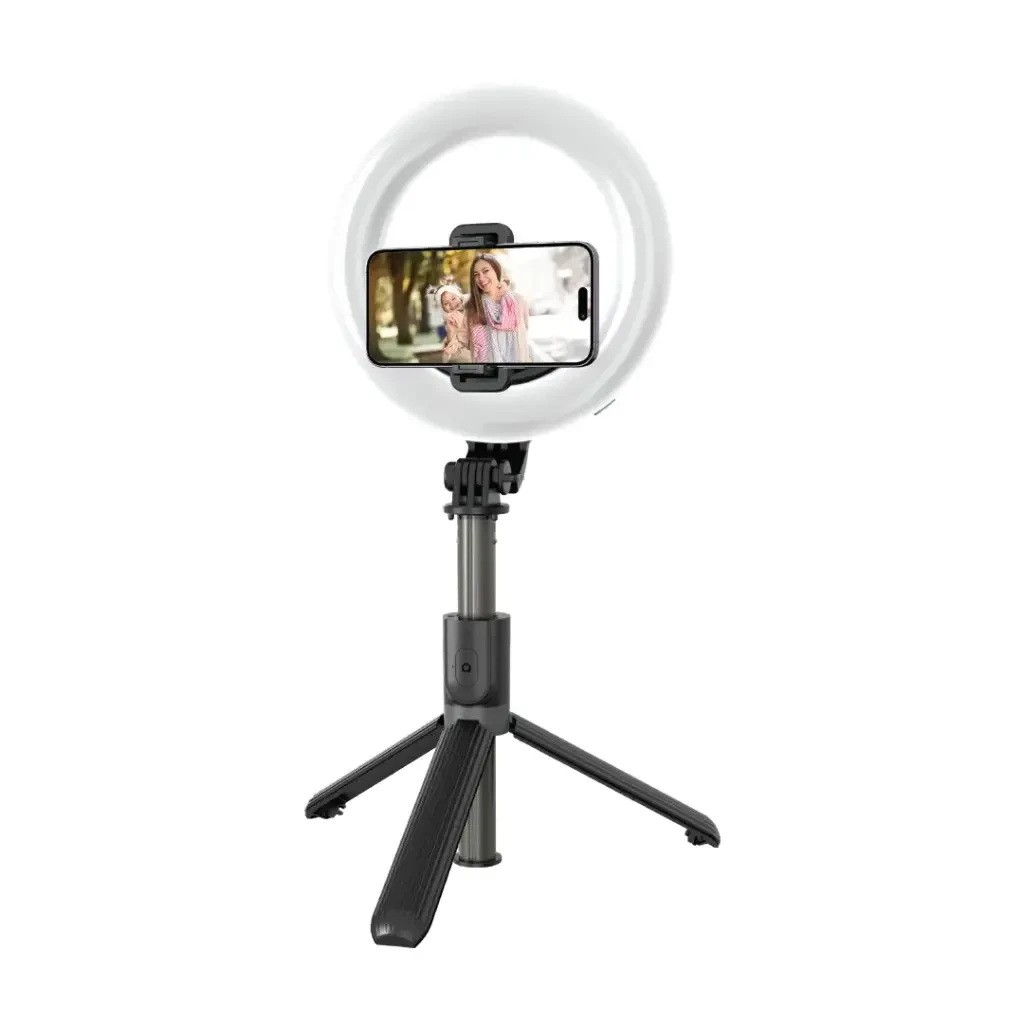 Green Lion Ring Light 6" Selfie Stick Tripod (GL-SSK02) Black