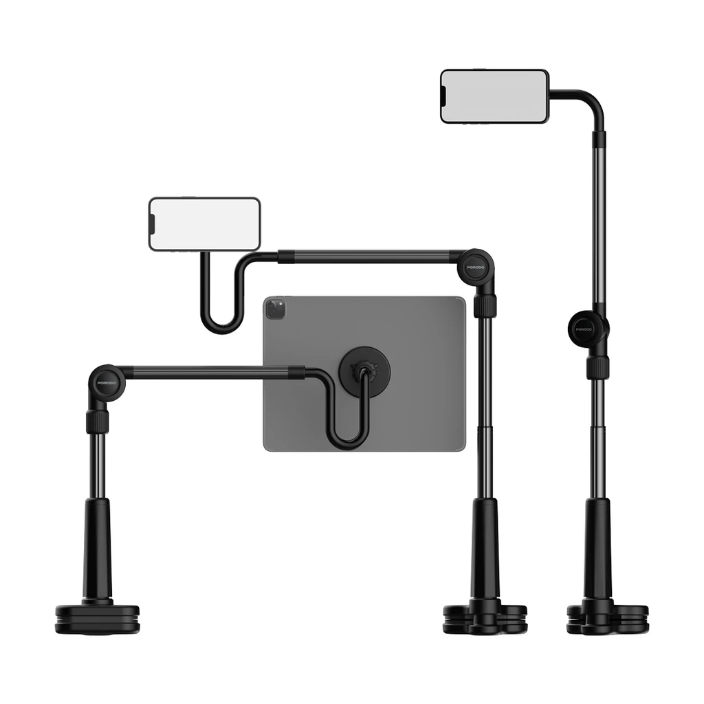 Porodo Lazy Man Stand with Magnetic Suction 92CM (LMGS92) Black