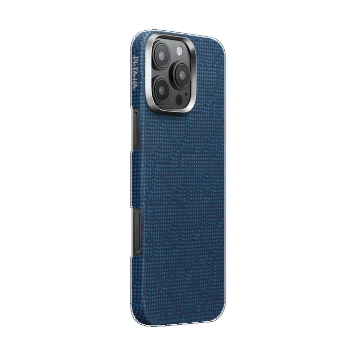 Pitaka Tactile Woven Case For Iphone 16 Pro -Black/Blue