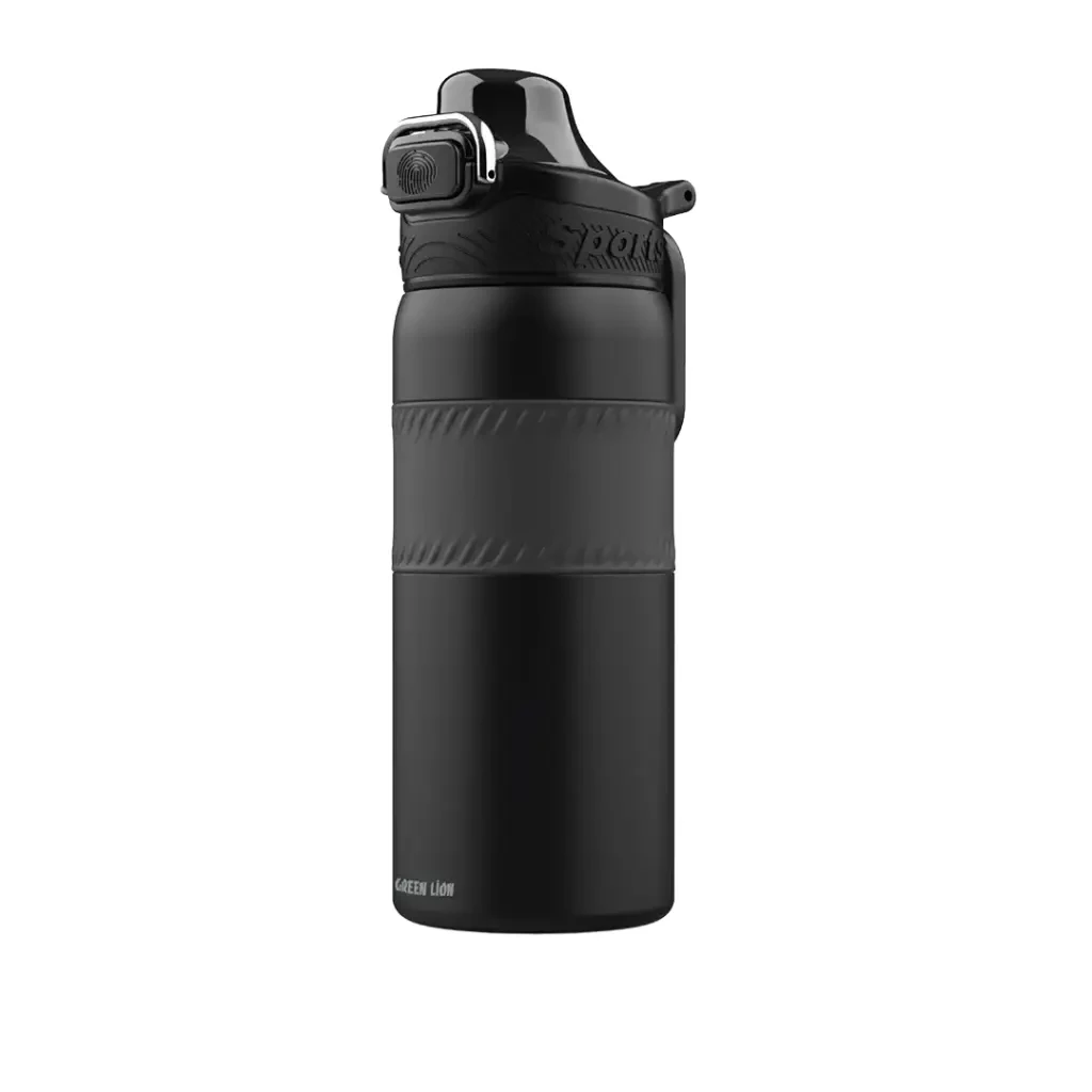 Green Lion Non-Slip Grip Athlete thermal Bottle 550ML - GNATHTMBBKBK - BLACK