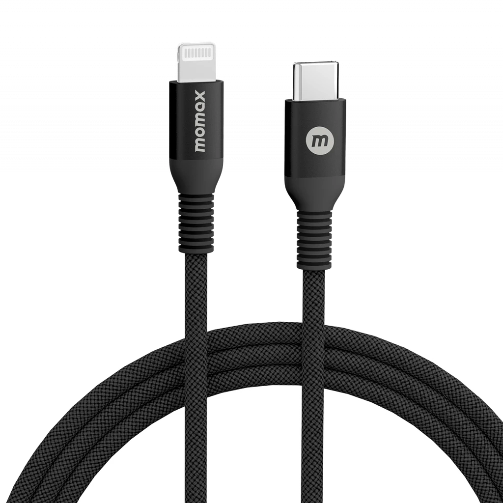 Momax Elite Link 1.2m Lightning to USB-C Cable (DL51) Black
