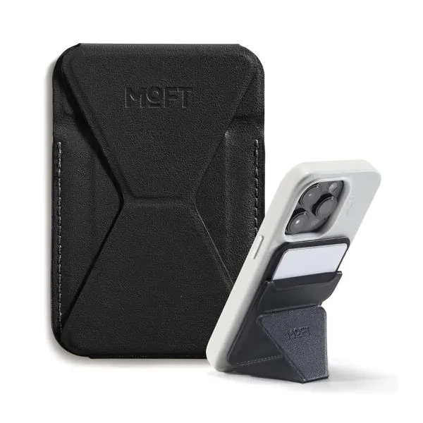 MOFT Snap-On Iphone Stand & Wallet (MOVAS) -Jet Black