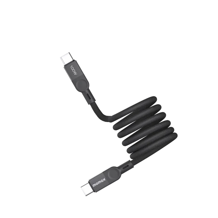 MOMAX MAG LINK 100W USB-C TO USB-C MAGNETIC CABLE 1M Black