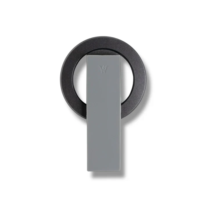 Wizard Tando Ring Mag - Multi-Functional Aluminium Stand with Silicon Grip - Grey