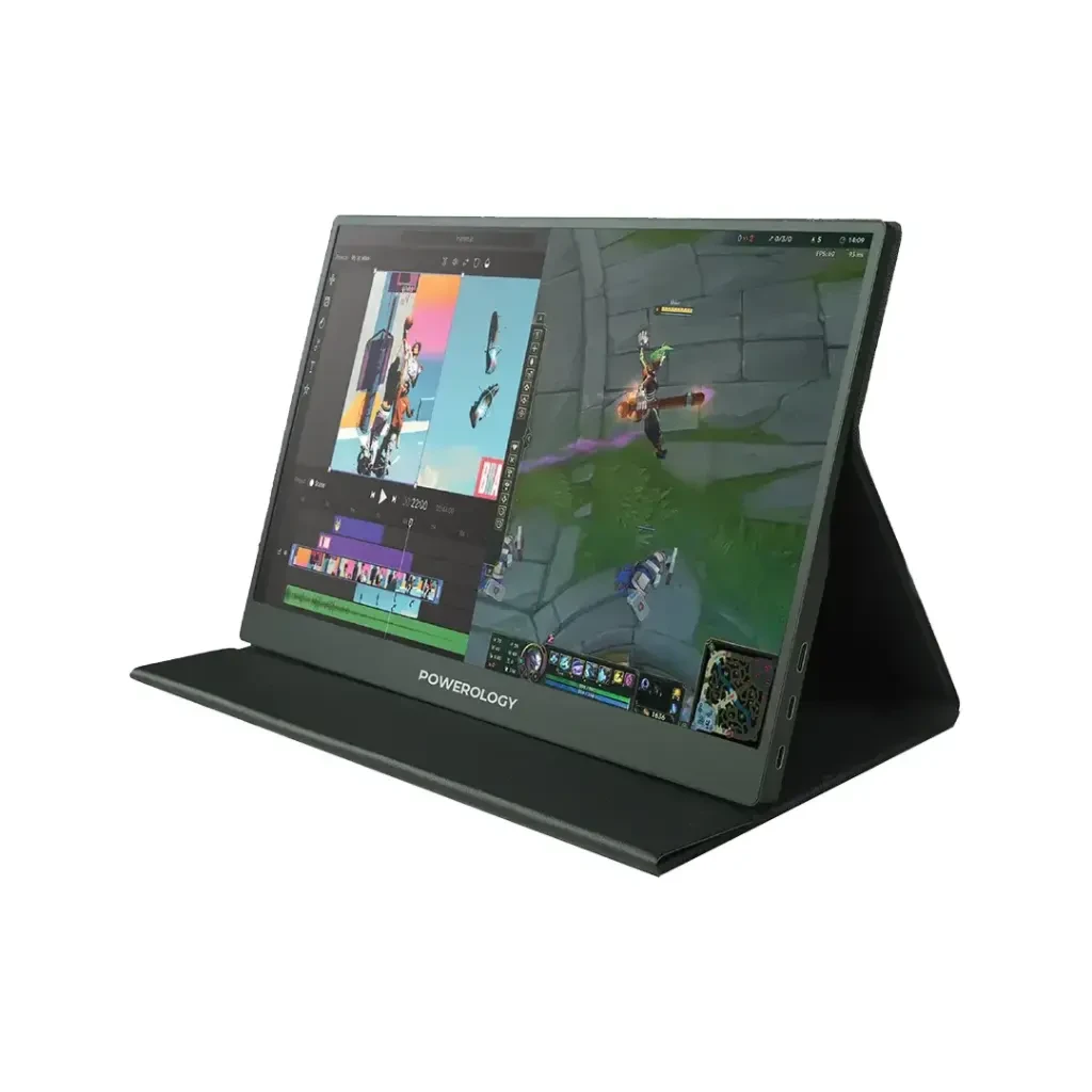 Powerology 15.6" MultiScreen Portable Monitor Full HD 1080P - Black