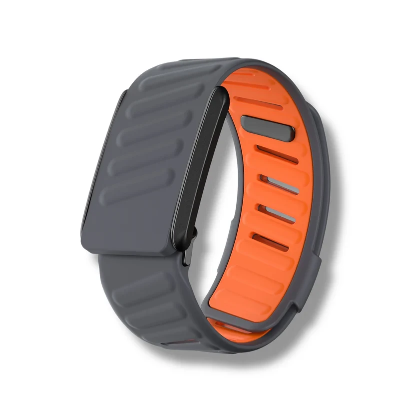 Wizard SportFlex Silicone Band Compatible With Whoop - Grey/Orange