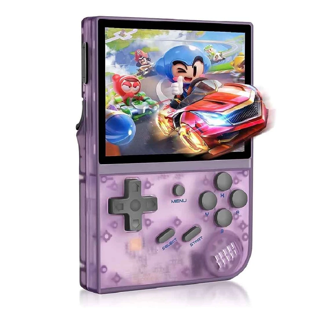 ANBERNIC PORTABLE GAMING CONSOLE RG35XX - TRANSPARENT PURPLE