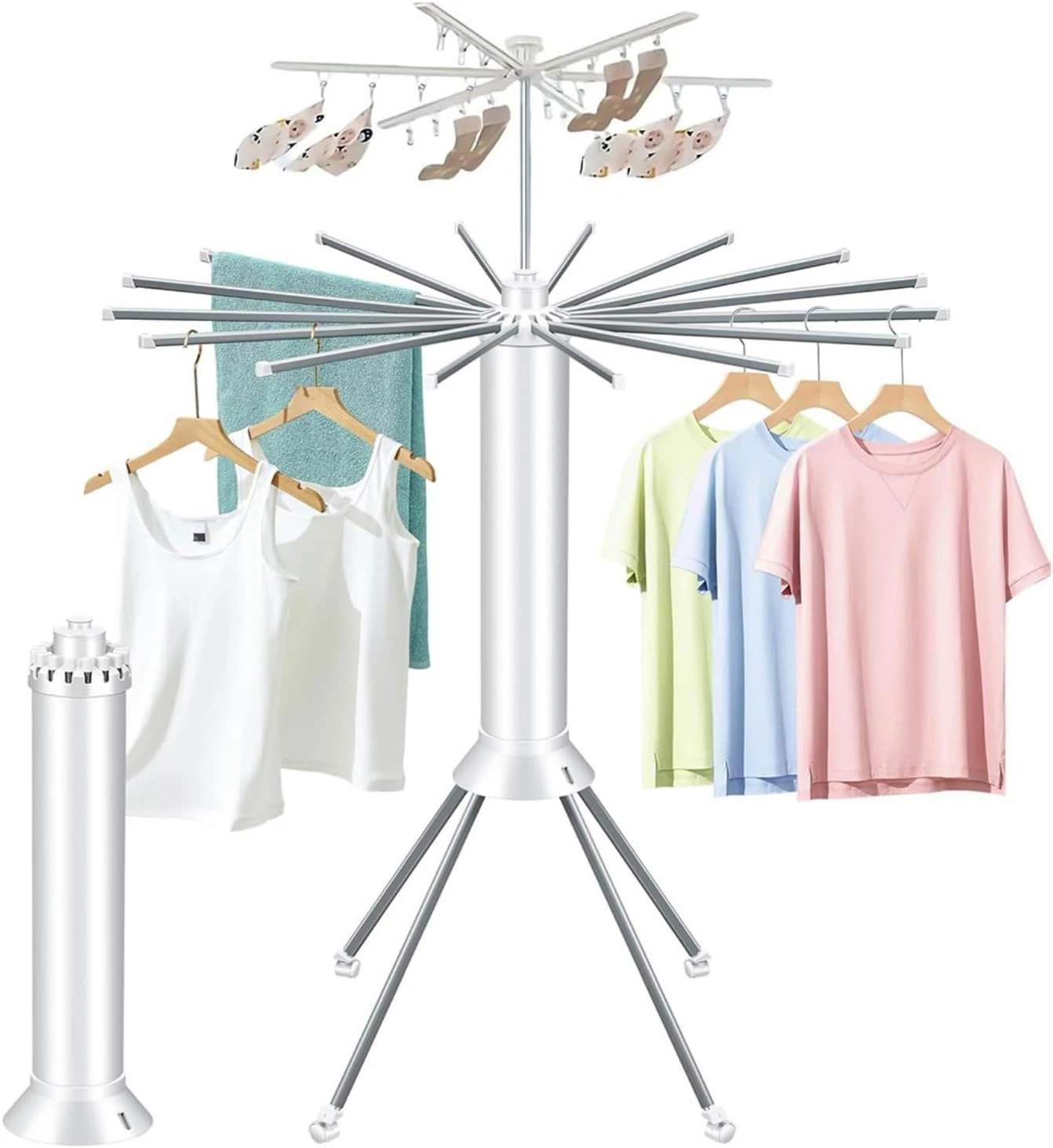 ROMIOR 4-Legged Foldable Collapsible Clothes Drying Rack