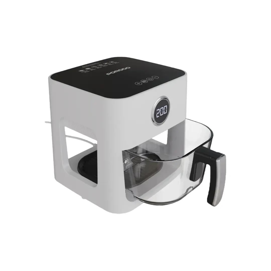 Porodo 5L Glass Pot Air Fryer (LFS140) White