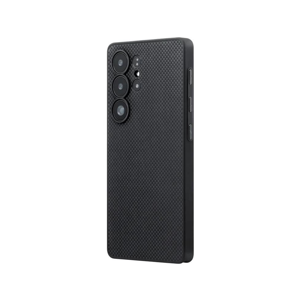 Pitaka PinButton Case for Samsung S25 Ultra - Black-Grey Plain