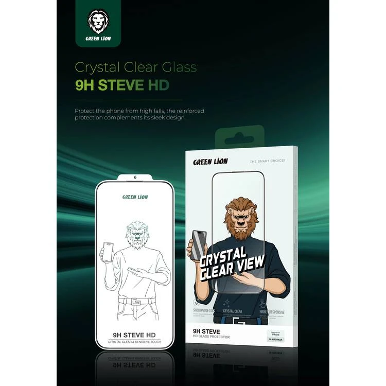 GREEN LION 9H STEVE HD GLASS PROTECTOR - 16 PROMAX