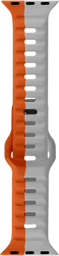 PAWA Limited Edition Lagos Premium Soft Silicon Strap 45/49MM -Grey Orange (GYOR)