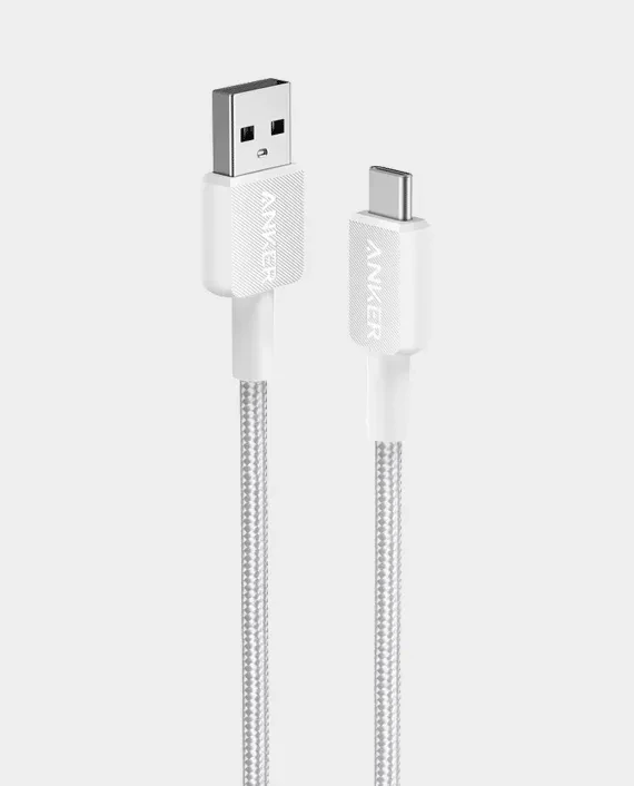 Anker 322 USB-A to USB-C Braided Cable 3FT (A81H5H21) -White