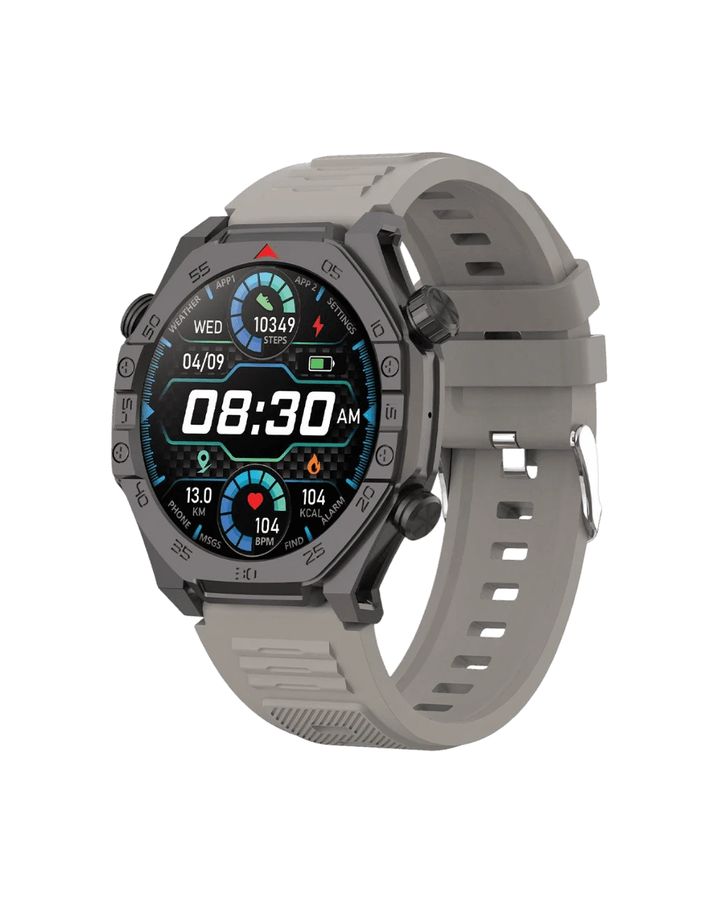 Moxedo REVOLTT Sports Smartwatch with 120+ Sports Modes - Titanium