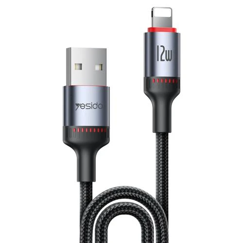 YESIDO Fast Charge USB-A to Lightning Cable 2m (CA130L) -Black