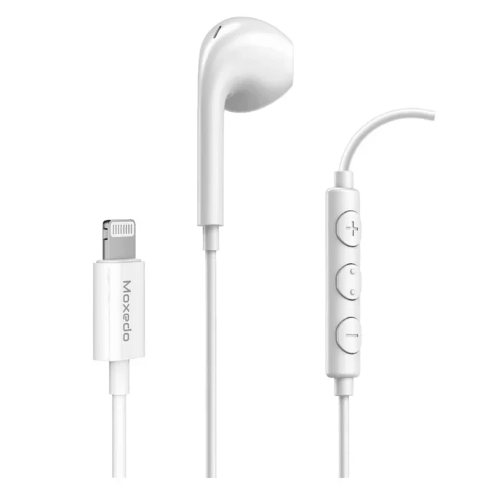 Moxedo Mono Stereo Earphone Lightning Connector - White MX-STE022