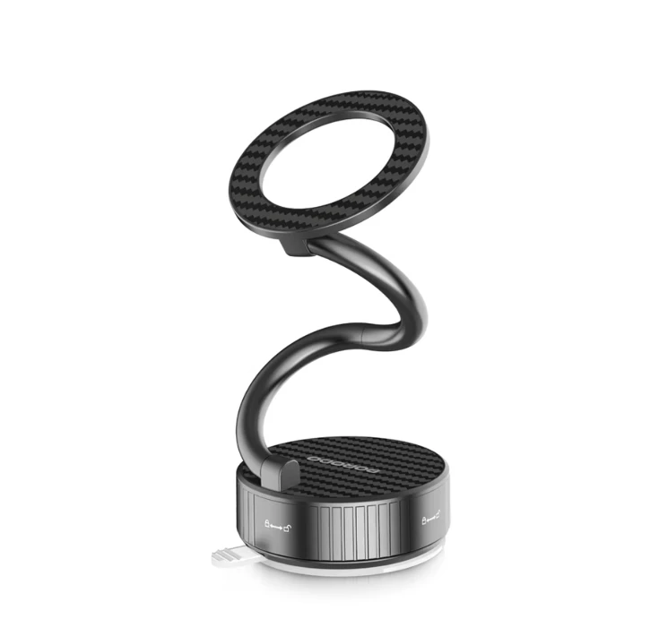 Porodo MagCurve Suction Phone Mount - Black