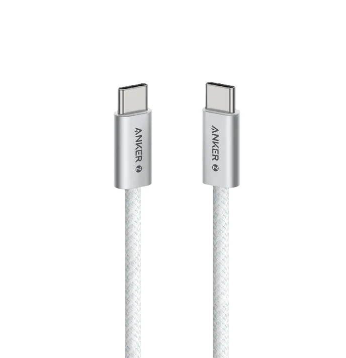 Anker Zolo Dirt-Resistant 240W USB-C to USB-C Cable 6FT (A8060H22) White