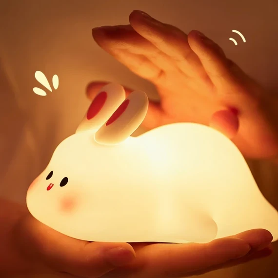 Big Face Rabbit Silicon Night Light - K 1153