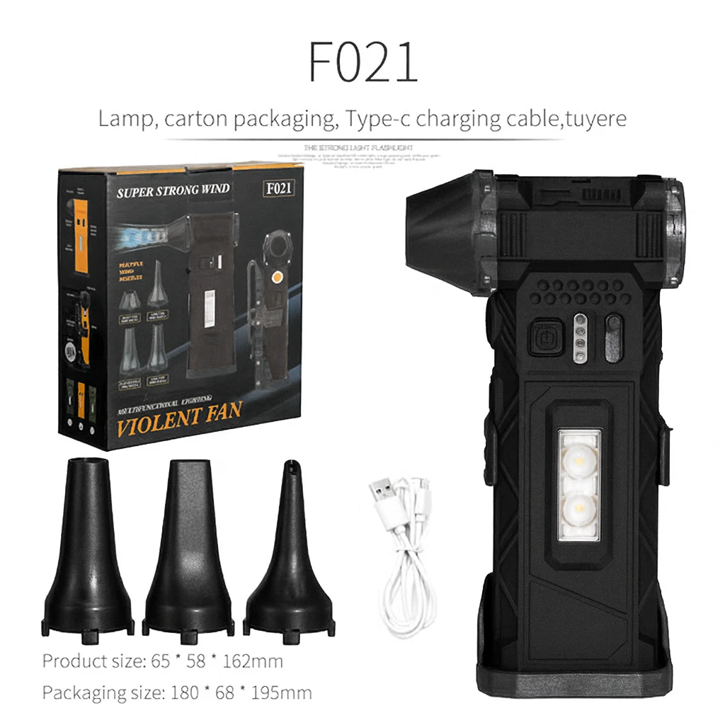 Multifunctional Lighting Violent Fan (F021) Black