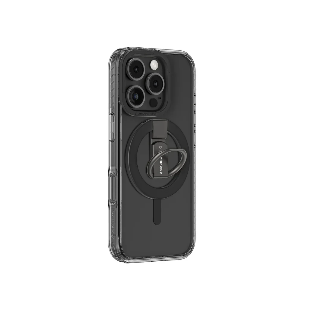 AmazingThing Titan Pro Grip Ring Set Case For iPhone 16 Pro Max - Black