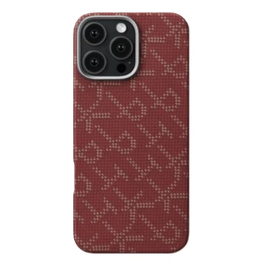 Pitaka Tactile Woven Case For Iphone 16 Pro Max -Red/Gold