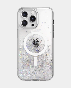 SwitchEasy Starfield Sparkling Glitter Resin Magsafe Case For Iphone 15 Pro -Transparent