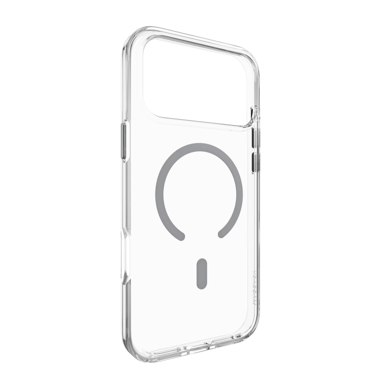 MagEasy Bright M Never Yellowing Case for iPhone 17 Pro Max - Transparent/Grey Ring
