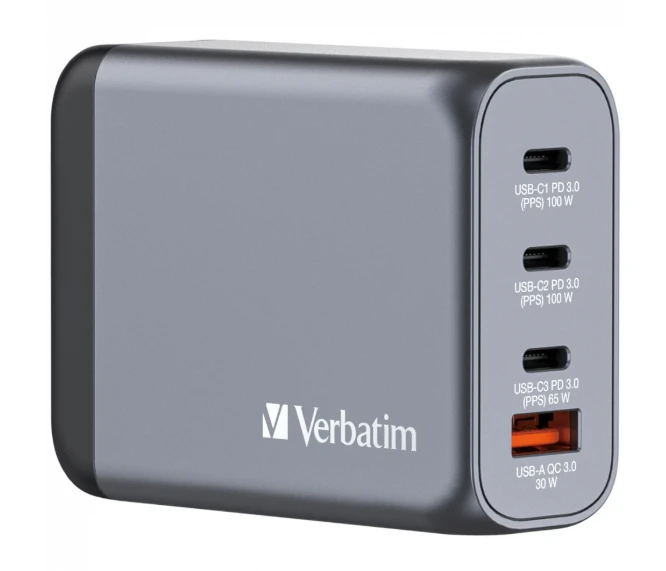 Verbatim GaN Charger 4 Ports 100W GNC-100 - 32202