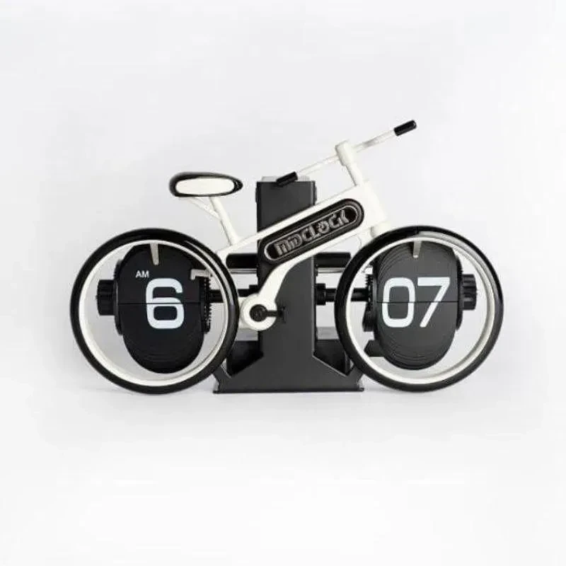 MidClock HY-F117 Bicycle-Inspired Retro Vintage Flip Desk Clock - Assorted Colours