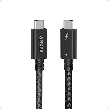 Anker Prime Thunderbolt 4 USB-C to USB-C Cable (3.3ft, 240W, 40Gbps) A84N0011 - Black