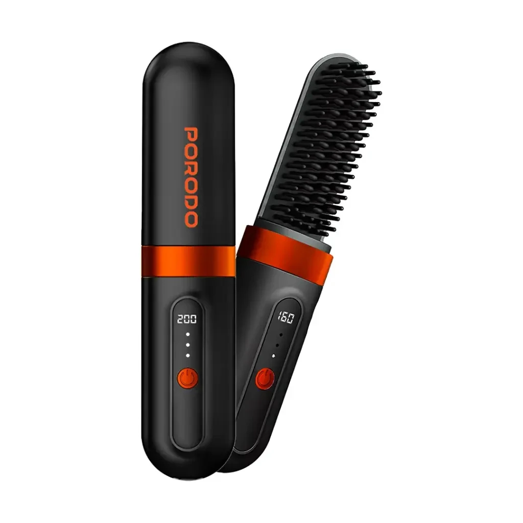 Porodo Portable Heated Styling Brush (LFS142) Black