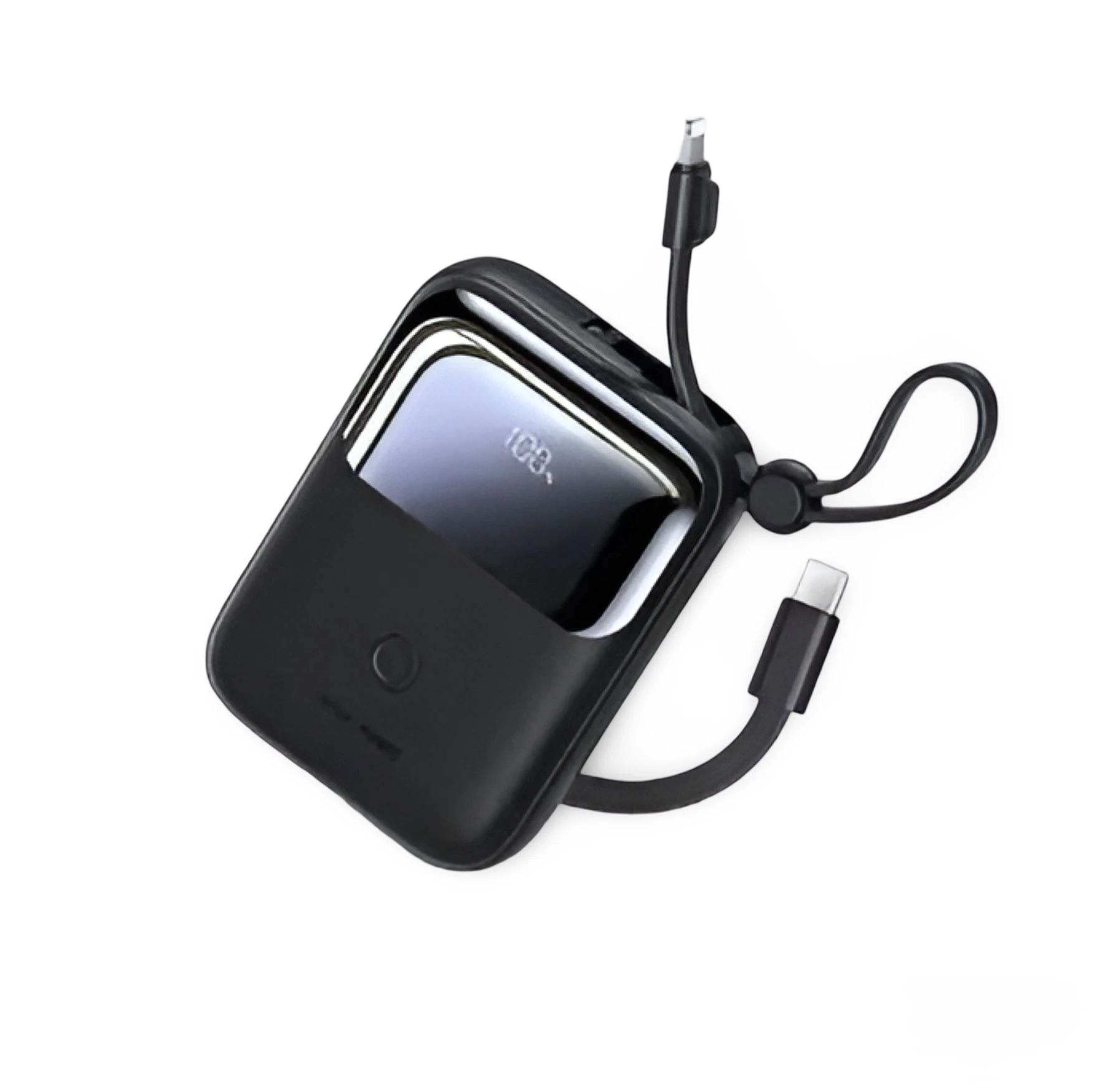 XUNDD 10000mAh Mini PowerBank with Dual Cables (XDCH-059) Black