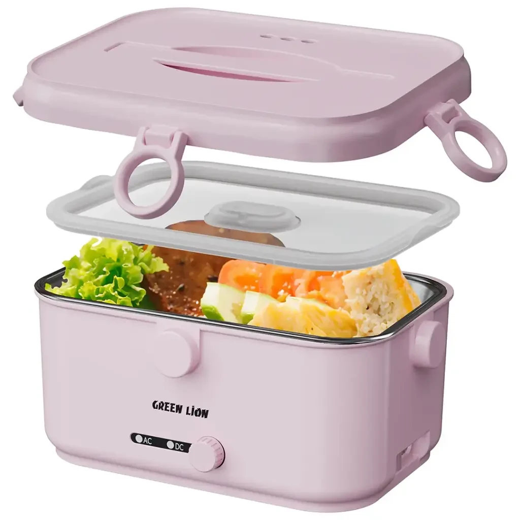 Green Lion Lunch Mate Electric Lunch Box 1.8L with Carry Bag (GLB-15) Pink