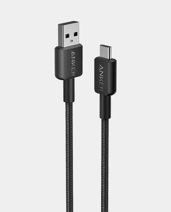 Anker 322 USB-A to USB-C Braided Cable 6FT (A81H6H11) -Black