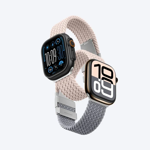 AMAZINGTHING BLEND WATCH BAND FOR APPLE WATCH 49/46/45/44/40MM PINK/GREY