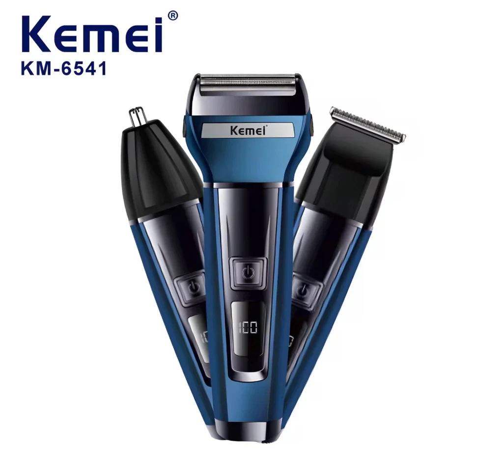 Kemei KM-6541 3 in 1 Multi-Function Rechargeable Men's Grooming Kit