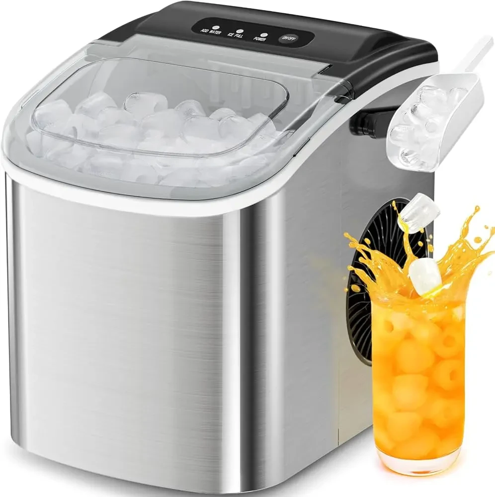 Mini Electric Portable Ice Maker (BH14) Silver