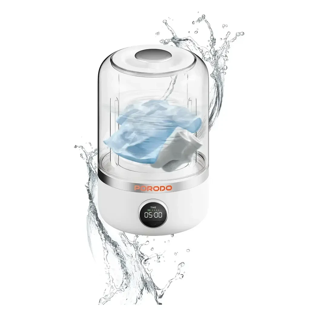 Porodo Cordless Mini Washing Machine 1.2L | LFS192 - White