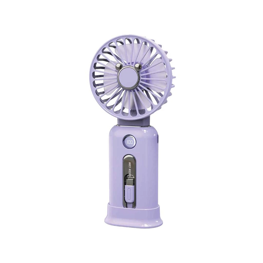 Green Lion WindMate Portable Power Bank & Fan 10K mAh (GL-F01) Purple
