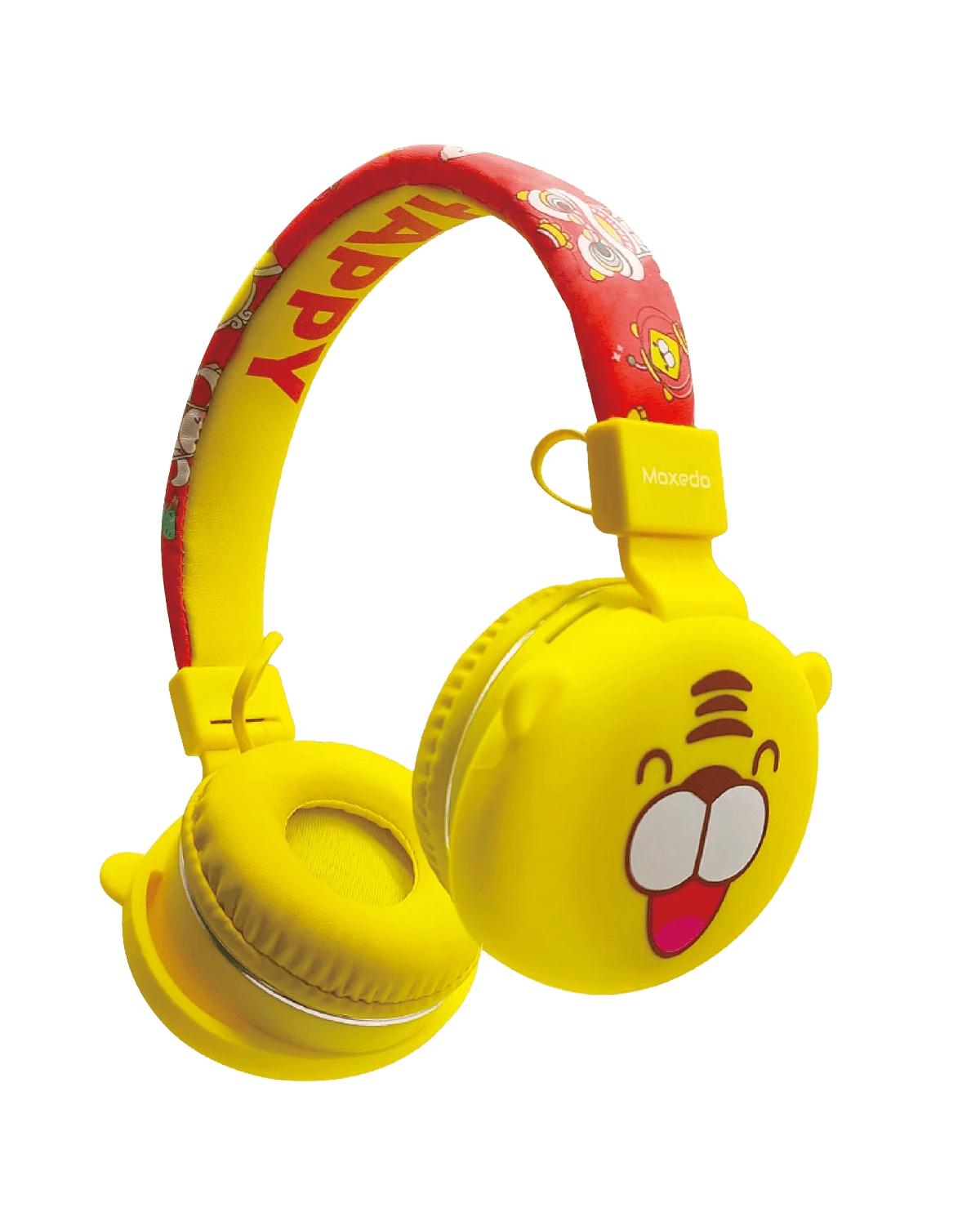 Moxedo Junior Happy Furry King Wireless On Ear Headphone - MXWH016 - Yellow