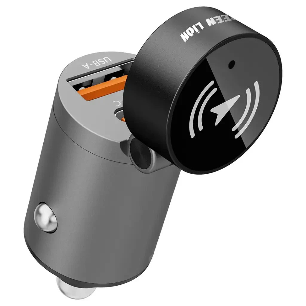Green Lion Tracker - Find My Car Assistant & Dual Port Car Charger (GL-CC15) Black