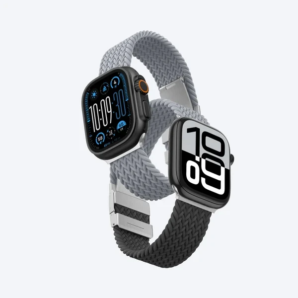 AMAZINGTHING BLEND WATCH BAND FOR APPLE WATCH 49/46/45/44/40MM BLACK/GREY