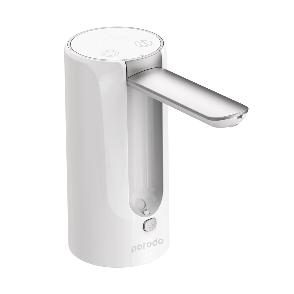 Porodo Portable Water Pump with Digital Display & Touch Control - White