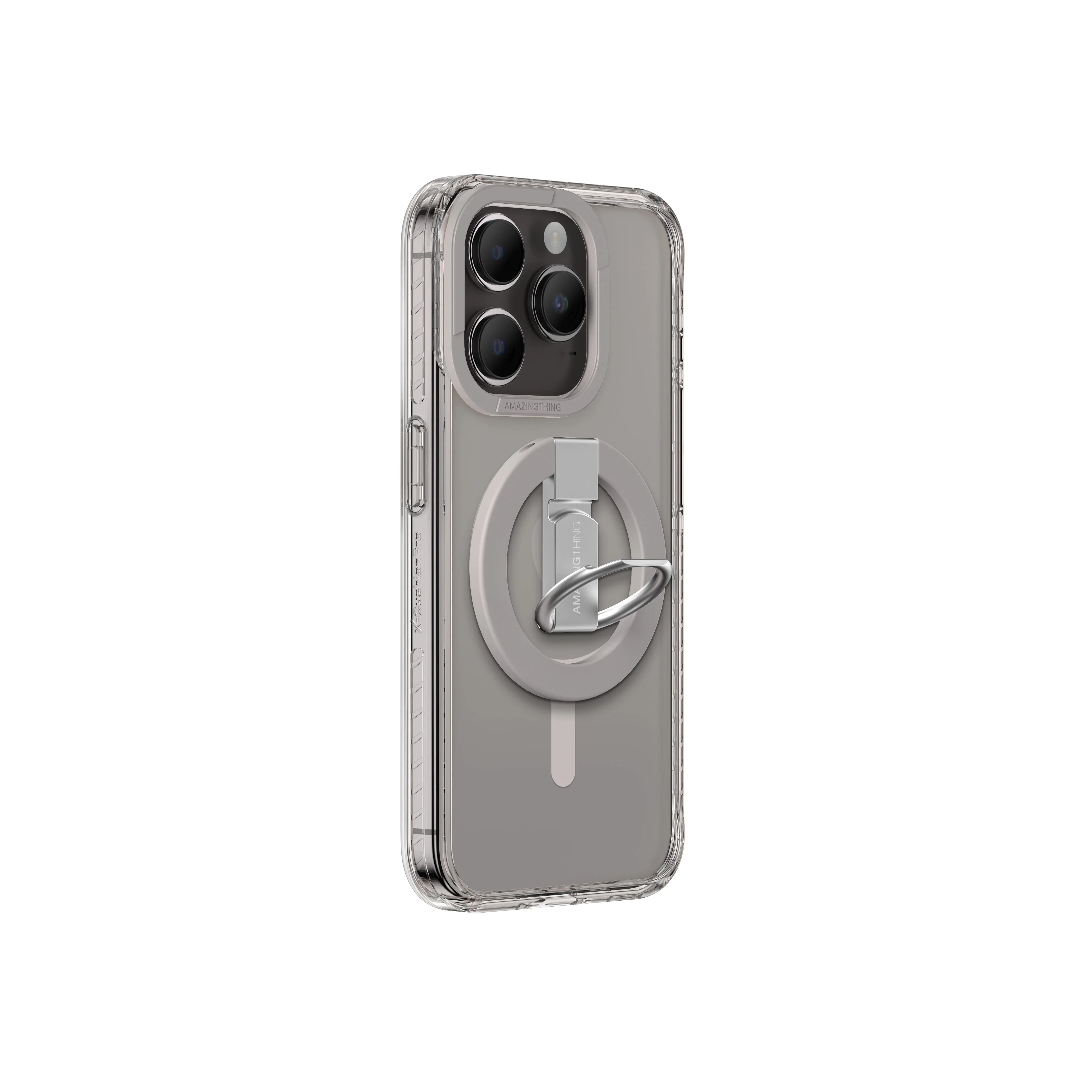 AmazingThing Titan Pro Mag Grip Ring Set Case For iPhone 15 Pro Max - Gray
